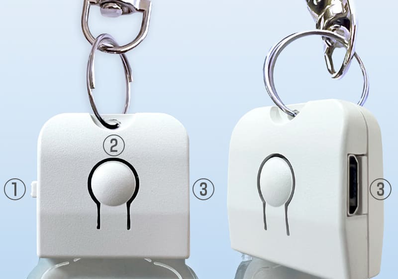 LEDチャームキーホルダー 本体説明
